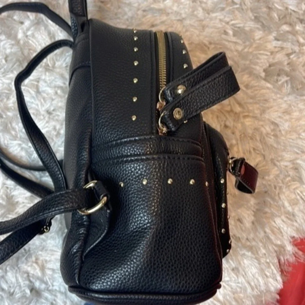 Jing‎ Pi Ju Studded Faux Leather Zip Trendy Design Backpack Purse
